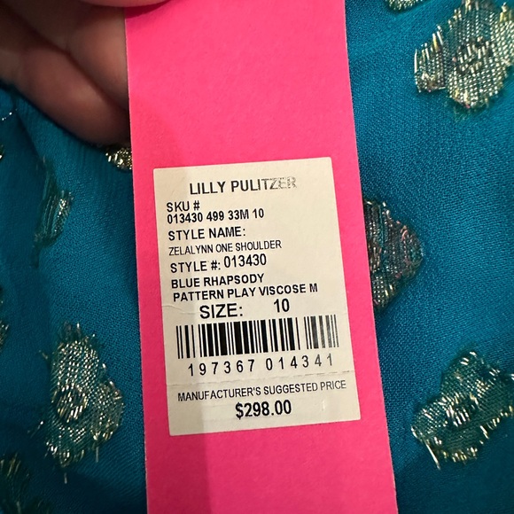 Lilly Pulitzer Zelalynn One-Shoulder Maxi Dress (NWT) - Picture 3 of 7